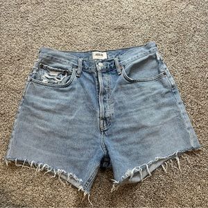 AGOLDE RILEY SHORTS DENIM HIGH RISE WAISTED DISTRESSED SIZE 30